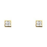 14K Yellow Gold Assorted Stud Earrings - Screw Back