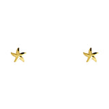 14K Yellow Gold Assorted Stud Earrings - Screw Back