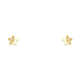 14K Yellow Gold Assorted Stud Earrings - Screw Back