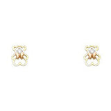 14K Yellow Gold Assorted Stud Earrings With Screw Back