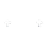 14K White Gold Stud Earrings - Screw Back