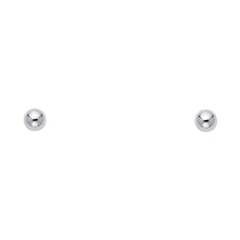 Load image into Gallery viewer, 14k White Gold 3mm Ball Stud Earrings With Push Back