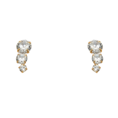 14K Yellow Gold Pearl and Assorted Stud Earrings - Screw Back