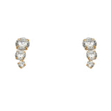 14K Yellow Gold Pearl and Assorted Stud Earrings - Screw Back