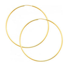 Load image into Gallery viewer, 14K Yellow Gold 1.5mm Endless Hoop Earrings