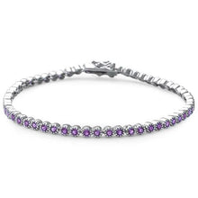 Load image into Gallery viewer, Sterling Silver Elegant Amethyst Bracelet