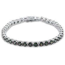 Load image into Gallery viewer, Sterling Silver 4.5mm Round 14.5CT Rainbow Topaz Bracelet