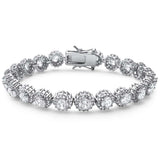 Sterling Silver Elegant 7  Round Cubic Zirconia .925 Tennis Bracelet With CZ StonesAnd Length 7