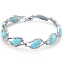 Load image into Gallery viewer, Sterling Silver Natural Larimar New Design Bracelet