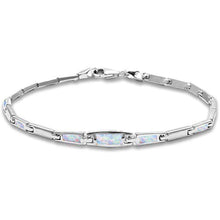 Load image into Gallery viewer, Sterling Silver White Opal BraceletAnd Thickness 6mm