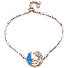 Load image into Gallery viewer, Sterling Silver White Opal And Cubic Zirconia Bracelet