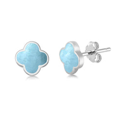 Sterling Silver Yellow Gold Plated Larimar Lever Back Earrings