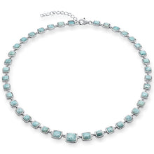 Load image into Gallery viewer, Sterling Silver Natural Larimar Necklace
