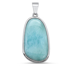 Load image into Gallery viewer, Sterling Silver Elegant Modern Natural Larimar Pendant - silverdepot