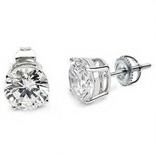 Load image into Gallery viewer, Sterling Silver Round Screw Back Stud Earring