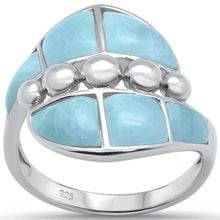 Load image into Gallery viewer, Sterling Silver Natural Larimar 19MM Ring