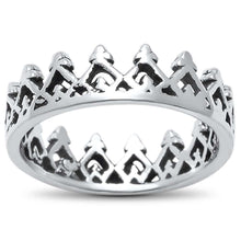 Load image into Gallery viewer, Sterling Silver Trendy Celtic Plain Crown .925 RingAnd Width 5mm