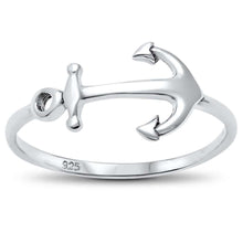 Load image into Gallery viewer, Sterling Silver Plain Anchor RingAndWidth 8mm
