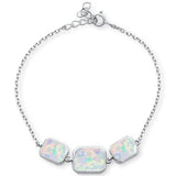 Sterling Silver White Opal Bracelet