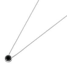 Load image into Gallery viewer, Sterling Silver CZ Round Necklace