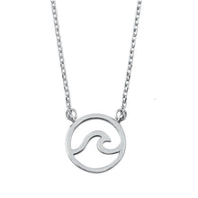Load image into Gallery viewer, Sterling Silver Wave Necklace with Extension