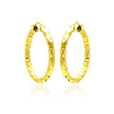 Sterling Silver Gold Plated Oval Hoop Earring