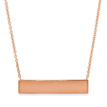 Load image into Gallery viewer, Sterling Silver Rose Gold Plated Small ID Tag Pendant