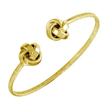 Load image into Gallery viewer, Sterling Silver Gold Plated Knot Cuff Bracelets