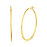 Sterling Silver Gold Plated Silver 2mm Hoop Earrings