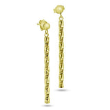 Sterling Silver Gold Plated DC Dangling Earrings