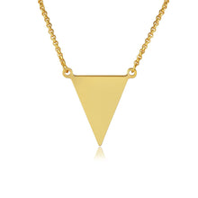 Load image into Gallery viewer, Sterling Silver Gold Plated Triangle Charm Necklace