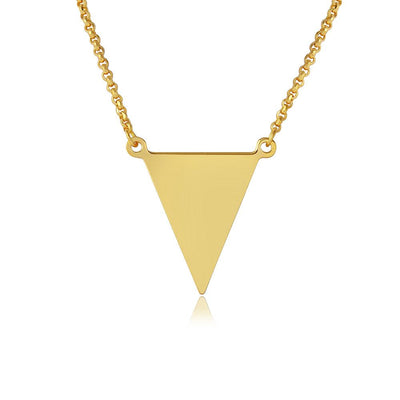 Sterling Silver Gold Plated Triangle Charm Necklace