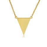 Sterling Silver Gold Plated Triangle Charm Necklace