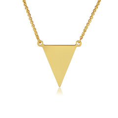 Sterling Silver Gold Plated Triangle Charm Necklace