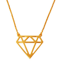 Load image into Gallery viewer, Sterling Silver RoseGold Plated Diamond Outline Necklace