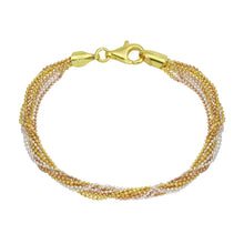 Load image into Gallery viewer, Sterling Silver Multi Colored Nine Strand DC Bead Bracelets