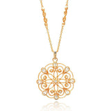 Sterling Silver Fancy Rose Gold Plated  S\' Connected Link Necklace with Cut-Out Flower Design Inlaid with Clear Czs PendantAnd Chain Length of 16  AdjustableAnd Pendant Dimensions: 37MMx33MM