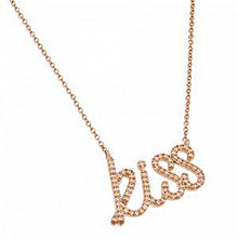Load image into Gallery viewer, Sterling Silver Gold Plated KISS Necklace