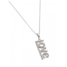 Load image into Gallery viewer, Sterling Silver Rhodium Plated Love Pendant