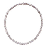 Sterling Silver Rhodium Plated Tennis CZ Necklace