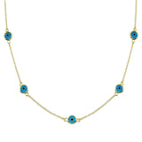 Sterling Silver Gold Plated Evil Eye by the Yard Necklace