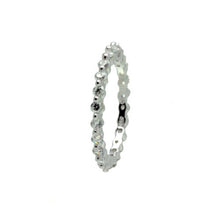 Load image into Gallery viewer, Sterling Silver Nickel Free Rhodium Plated Clear CZ Stackable  Eternity RingAnd Width 1mmAnd Dimensions 3mm