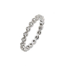 Load image into Gallery viewer, Sterling Silver Rhodium Plated Clear CZ Stackable Eternity RingAnd Width 1mmAnd Dimensions 2mm