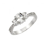 Sterling Silver Rhodium Plated Past Present Future Ring