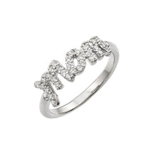 Load image into Gallery viewer, Sterling Silver Rhodium Plated Mom Ring