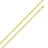 Sterling Silver Gold Plated Bead Chain