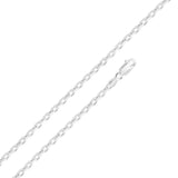 Sterling Silver Diamond Cut Forzatina Link 080 Chain 2mm