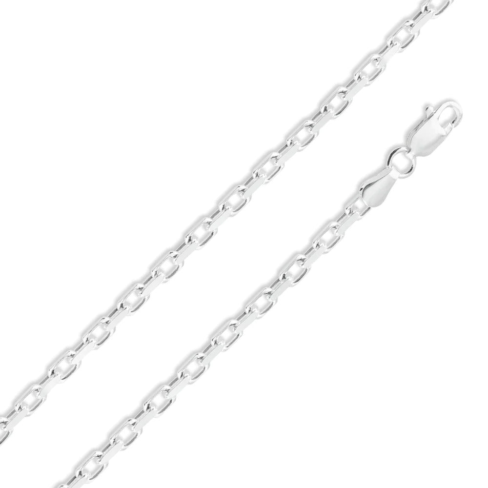 Sterling Silver Diamond Cut Forzatina Link 160-4.8mm Chain