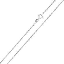 Load image into Gallery viewer, Sterling Silver Rhodium Plated Shinny Greek Link Box 0.9mm-019 Chain