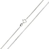 Sterling Silver Rhodium Plated Shinny Greek Link Box 1mm-022 Chain